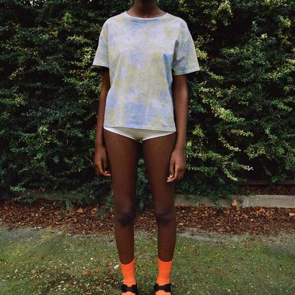 Zara Tie Dye Short Sleeve Relaxed Fit T-Shirt - Picture 3 of 5